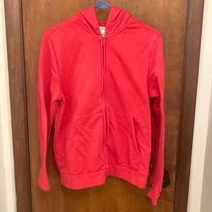 Adidas Lightweight Hooded Athletic Zippered Sweatshirt, Magenta Pink, Size XL